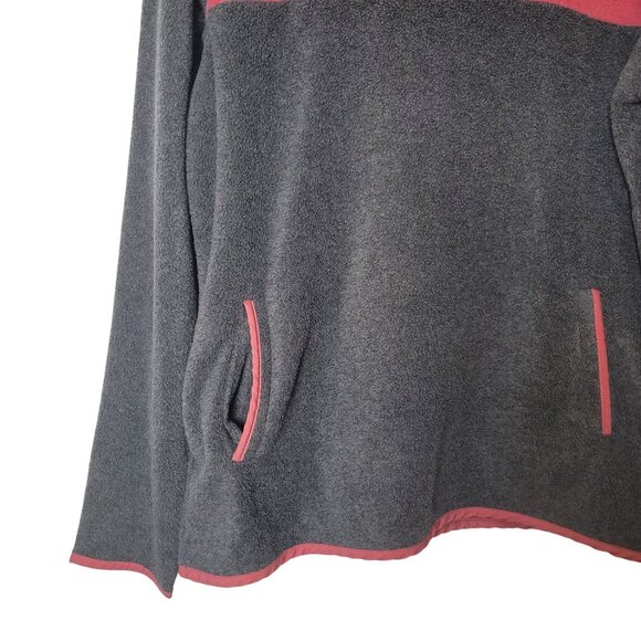 Simply Southern Womens Fleece Pullover Quarter-Zip Colorblock Pink & Gray Size M - Picture 4 of 13
